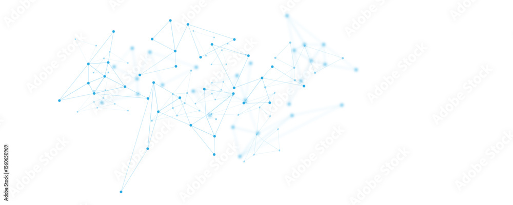 Fototapete abstract white blue digital technology futuristic communication high tech concept background. techno