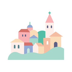 Sixteen Modern Minimalist Village House Illustrations