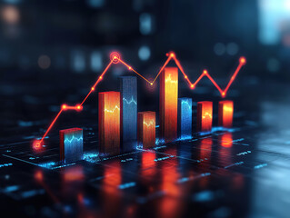 Futuristic Financial Data Visualization