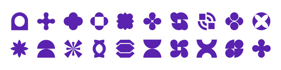 Abstract Geometric Patterns and Shapes Design. Vector symbol.