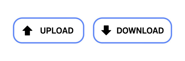Fototapeta premium Simple Upload and Download Buttons User-Friendly Interface Design