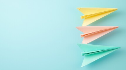 teamwork Paper Airplane in Formation Paper airplanes arranged in a V formation, symbolizing strategic planning, organized teamwork, and efficient progress.