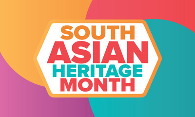 Fototapeta premium South Asian Heritage Month. Celebrate the diverse cultures and histories of South Asia. Traditional pattern. Creative art poster. Vector illustration