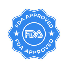FDA-approved vector stamp, FDA-approved badge logo, FDA approved logo template illustration