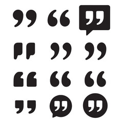 Quote mark collection. Quotation icon set
