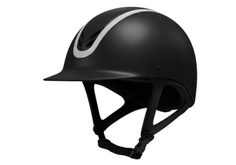 Fototapeta premium Equestrian Riding Helmet Isolated on Black Background