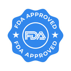 FDA-approved vector stamp, FDA-approved badge logo, FDA approved logo template illustration
