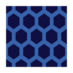 Seamless Repeating Dark Blue Hexagon Pattern Texture Background Design for Digital Paper