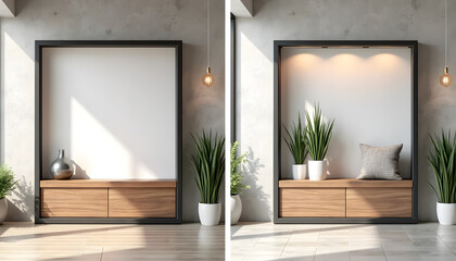 modern interior design with billboard