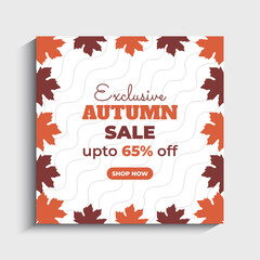Exclusive Autumn Sale Promotion Social Media Post Banner