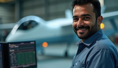 proud indian worker in aerospace industry