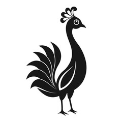 Obraz premium Stylized black silhouette icon design isolated on white background