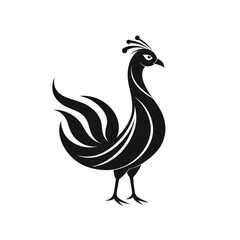 Stylized black silhouette icon of an abstract shape isolated on white background