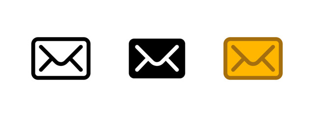 Email icon. Rounded envelope with soft corners and curved flap line vector illustration. Suitable for mail, messaging, or contact sections in web and mobile UI symbol. Email service pictogram.