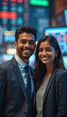 group of indian finance majors at exchange board