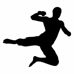 Kickboxing Martial arts silhouette image