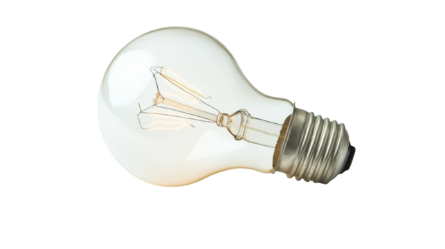 Creative watercolour Illustration of a Lightbulb symbol on white background 