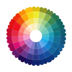 Obraz premium Circular color wheel with scalloped edge