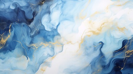 Naklejka premium Background blue marble with gold