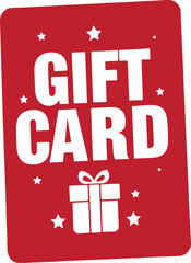 Festive Red Gift Card Design for Holiday Giving