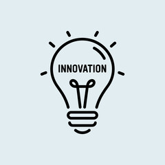 Modern flat design innovation icon vector illustration, Innovation light bulb sign symbol