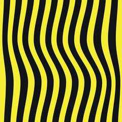 abstract yellow and black color lines wave pattern design