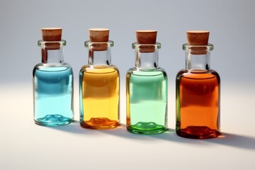 Medical bottles on a light background