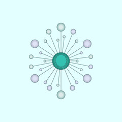 Neural network icon vector,  Modern neural network sign for AI, deep learning, and data processing