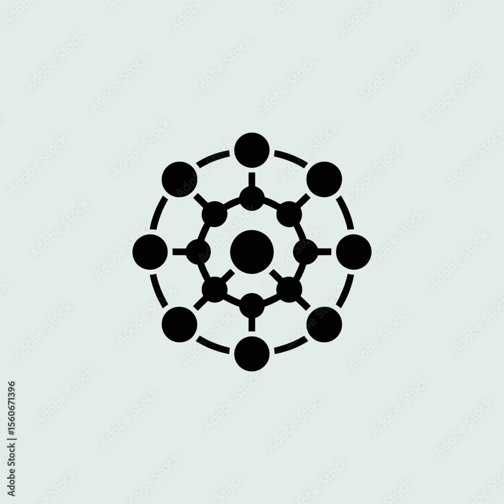 Aufkleber neural network icon vector, modern neural network sign for ai, deep learning, and data processing