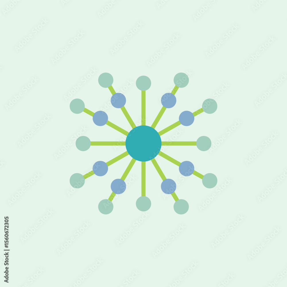 Aufkleber neural network icon vector, modern neural network sign for ai, deep learning, and data processing