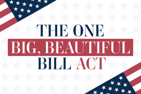Beautiful bill act. Vector illustration with text, patriotic colors and themes.