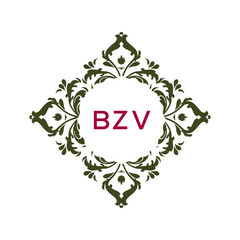BZV Logo design vector template. 