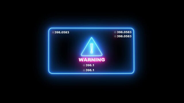 Hacked icon ,Warning hack security breach computer  warning message hacked alert Animation. Digital technology 4k video animation and black background. microprocessor connections and data processing. - Powered by Adobe