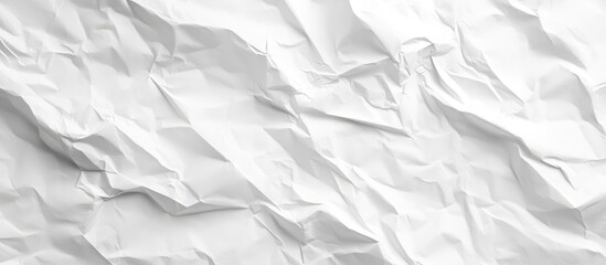 Obraz premium Close-up view of crumpled white paper texture