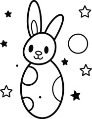 rabbit and snowman vector