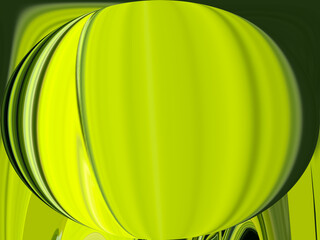abstract background, fluid ink art, 3d optic of circular round ball shape in overlapping layers, object in green color shades, copy space, overlapping layers
