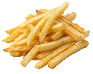 french fries on transparent background
