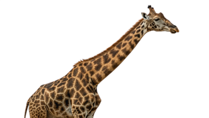 Giraffe, isolated transparent background