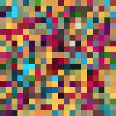 Colorful abstract mosaic background. Pixel effect. Camo and camouflage.