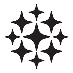 Abstract Black Starburst Pattern On White Background Simple Graphic Design.