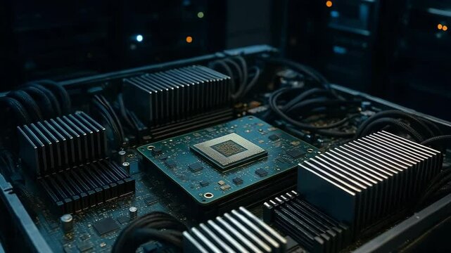 Understanding computer hardware: exploring cpu motherboard and cooling system components inside pc build