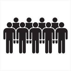 Group Of People Icon Crowd Of Persons Gathering Illustration Symbol.