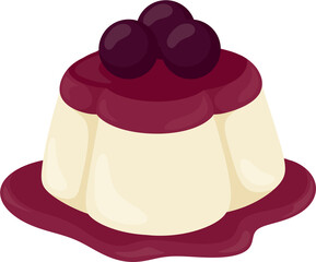 illustration panna cotta