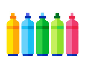 vector illustration of bottles