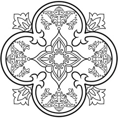 tile pattern drawn in illustration form