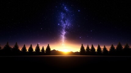 Cosmic Fireworks Night Sky Spectacle. Celestial display illuminates vast expanse a breathtaking astronomical event unfolds vibrant hues paint an ethereal canvas a magnificent cosmic show.