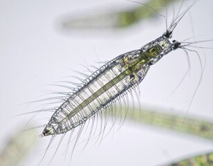 Microscopic Marvel: A close-up look at a delicate microscopic organism, revealing intricate structures and the wonders of the unseen world.