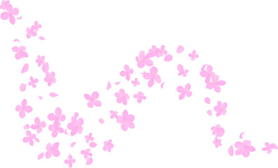 Flowers blooming design with realistic hydrangea and petal flying wind