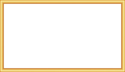 Elegant Gold Picture Frame - Classic Golden Border with Transparent Background