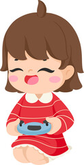 illustration kid play game